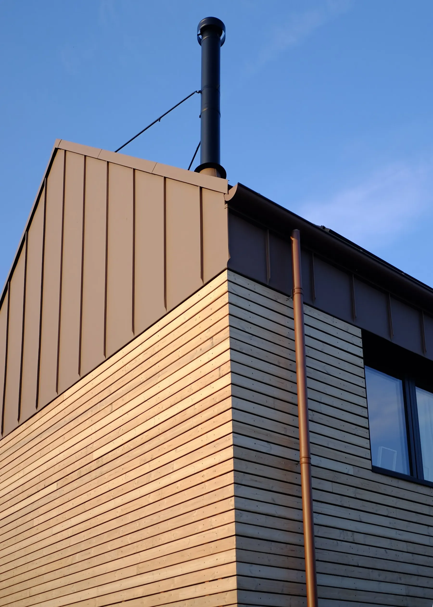 Silvered pre-weathered timber cladding on a Perthshire house